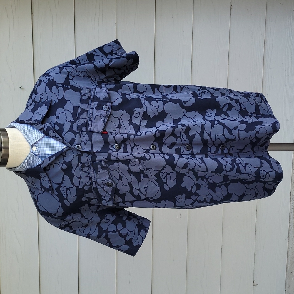 LEVIS x Justin Timberlake Fresh‎ Leaves Floral Sz L Short Sleeve Hawaiian Shirt